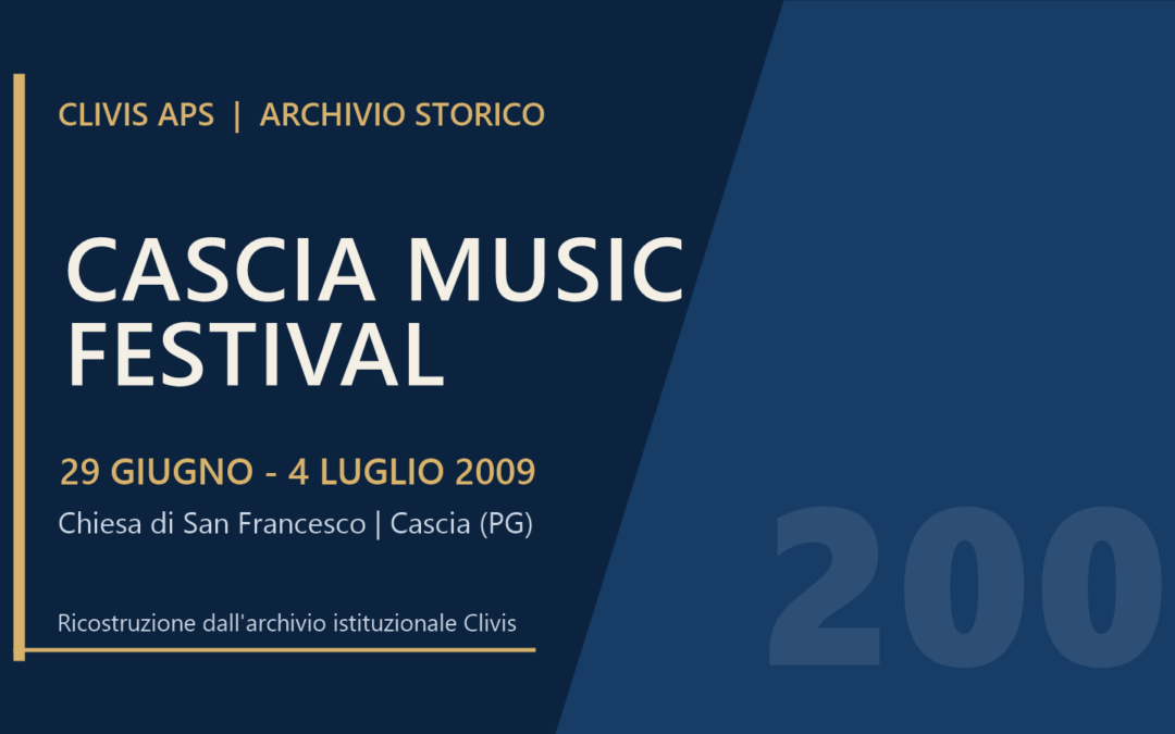Cascia Music Festival 2009: corsi estivi e concerti a San Francesco