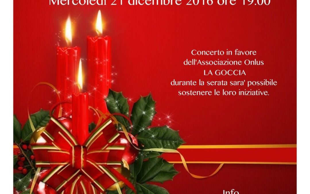Concerto di Natale 2016 degli allievi Clivis per La Goccia Onlus
